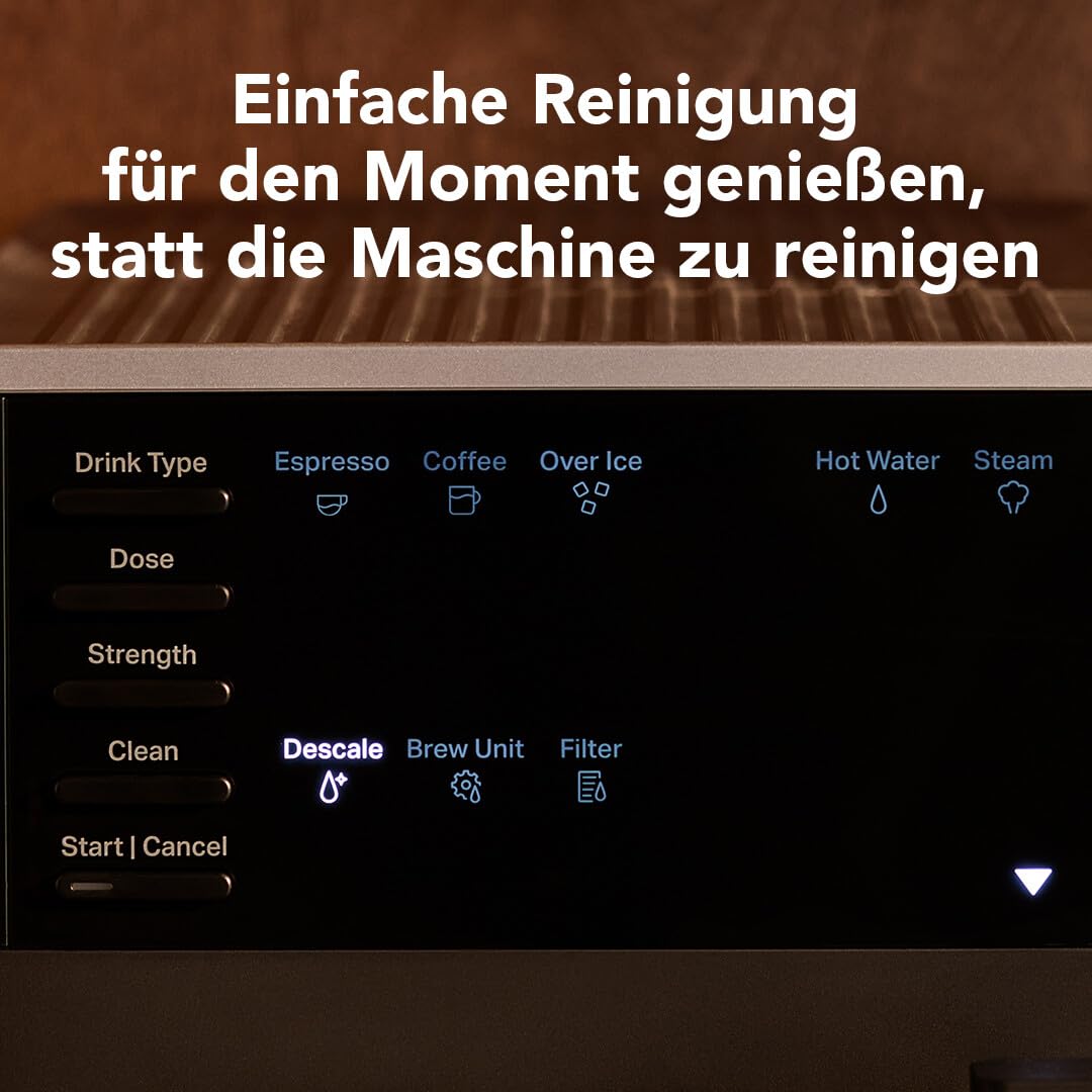 KitchenAid KF2 Kaffeevollautomat 5KES8452 mit Iced Coffee-Funktion, IntelliGrind-Mahlwerk, Panarello-Dampfdüse, LED-Display, 15-18 Bar, Matt Schwarz | Iced Coffee-Funktion, IntelliGrind-Mahlwerk, Panarello-Dampfdüse, LED-Display, 15-18 Bar