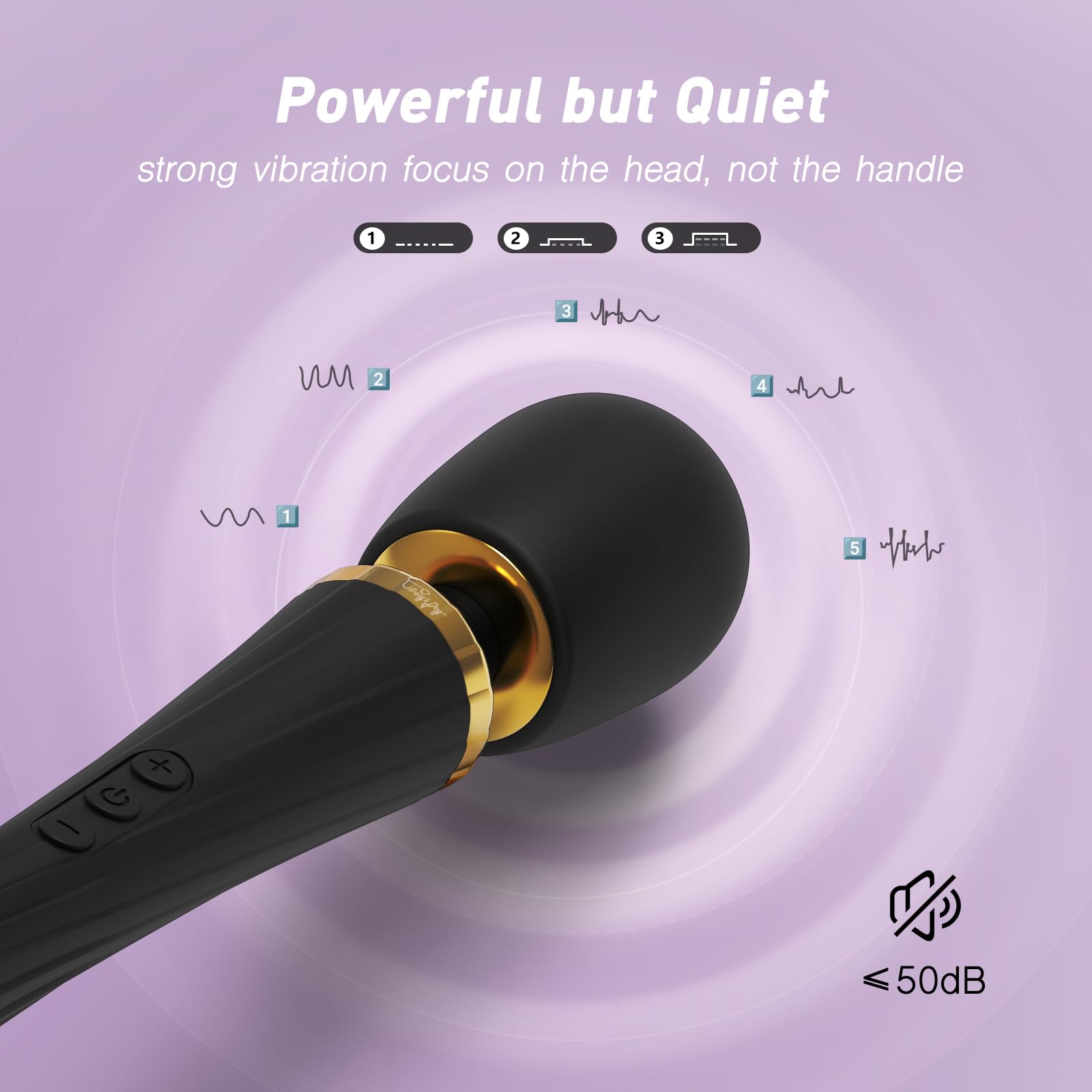 Tracy's Dog Wand Vibrator Kit, Cordless Massager with 4 Silicone Attachments for Clitoral, G-Spot, Anal & Penis Stimulation, Adult Sex Toys Sets with 3 Speeds & 5 Patterns for Couples & Women Pleasure