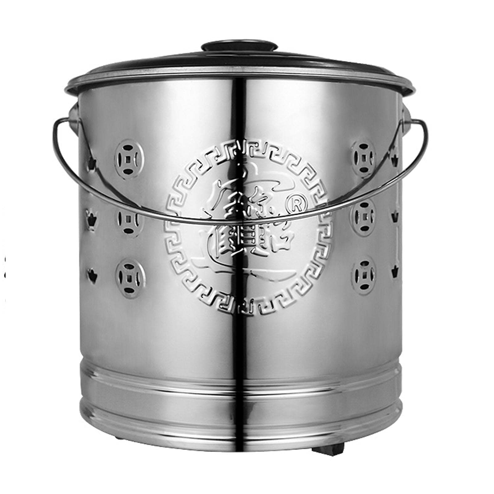 Buy HELOU Garden Stainless Steel Burn Barrel Yard Debris Incinerator Bin, Waste Disposal Fire