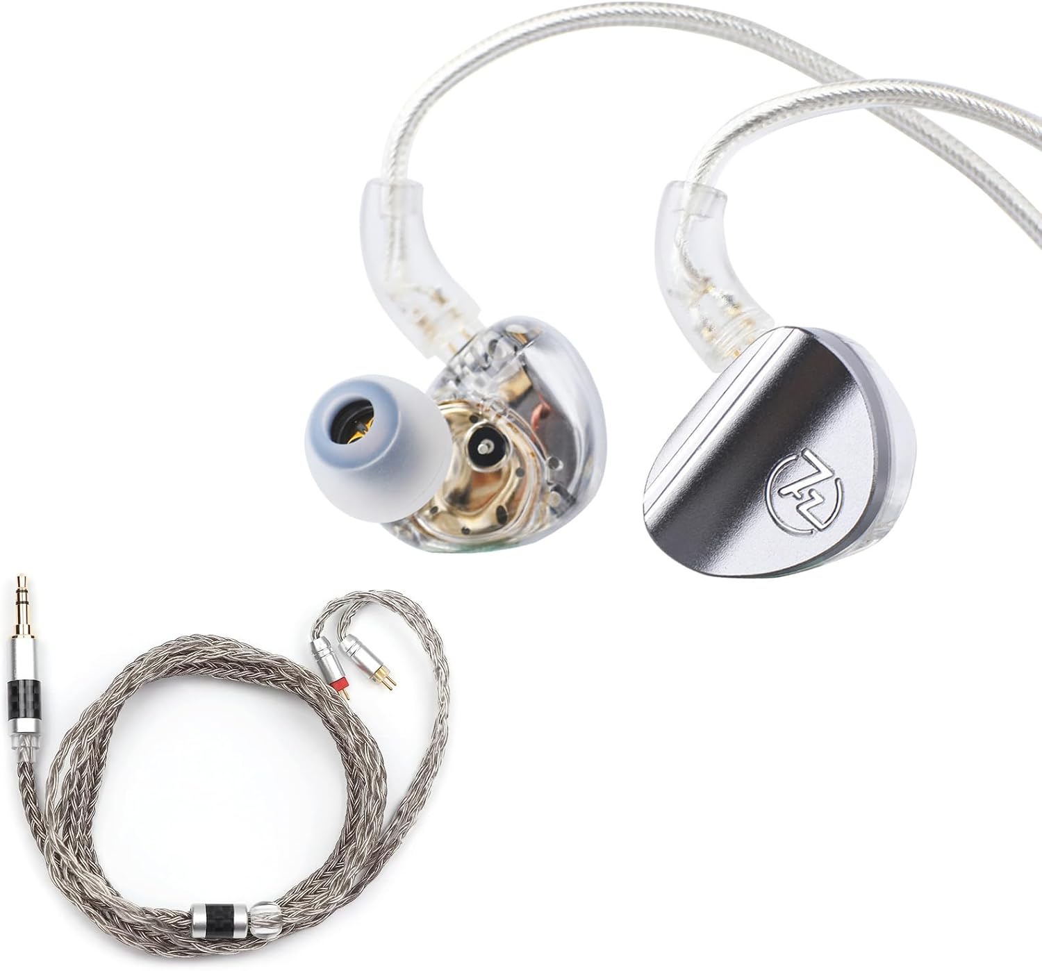 Linsoul 7HZ SONUS in Ear Earphones(Grey) + Tripowin Zonie 16 Core Earphone Cable(2pin-0.78mm, 3.5mm, Grey)