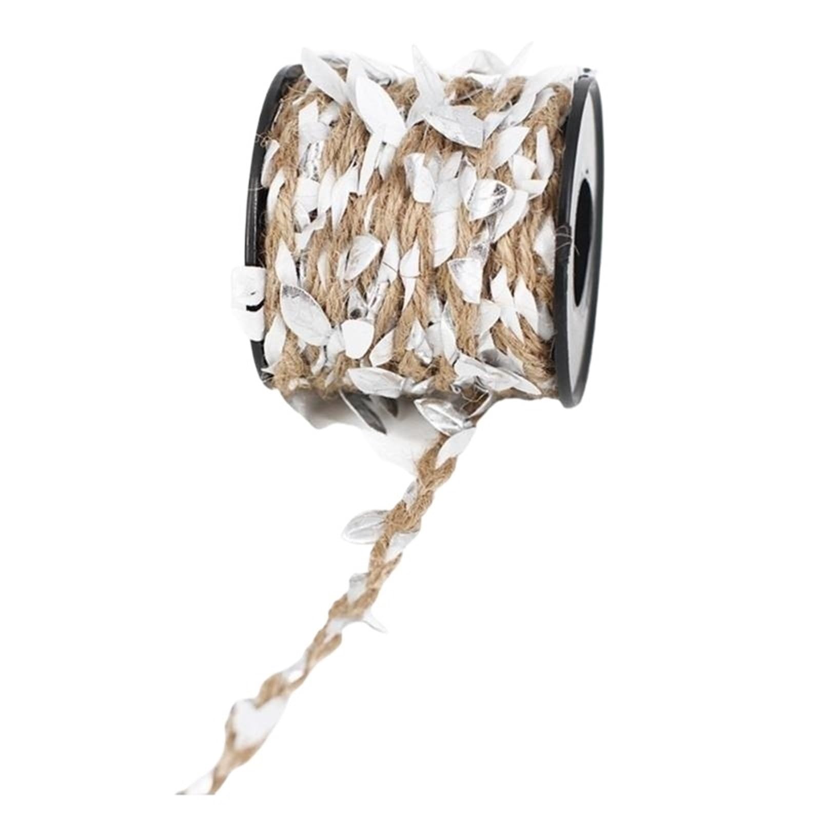 Twine 32.8 Feet Leaf Twine 5MM Rope Burlap Ribbon String Heavy Duty Hanging For Gardening Wedding Decoration(Silver)
