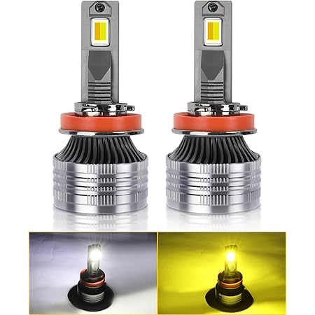 Bombillas LED KYPSZQPSH - Doble Color Blanco/Amarillo, H10, 12000LM, Para Antinieblas
