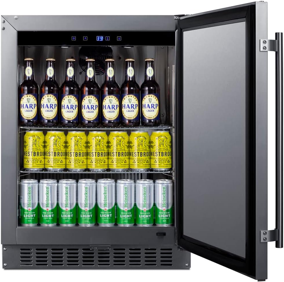 Summit SPR618OSADA Summit SPR618OADA 24 Inch Wide 30 Can Capacity Wine and Beverage Cooler Combo with Weatherproof Construction