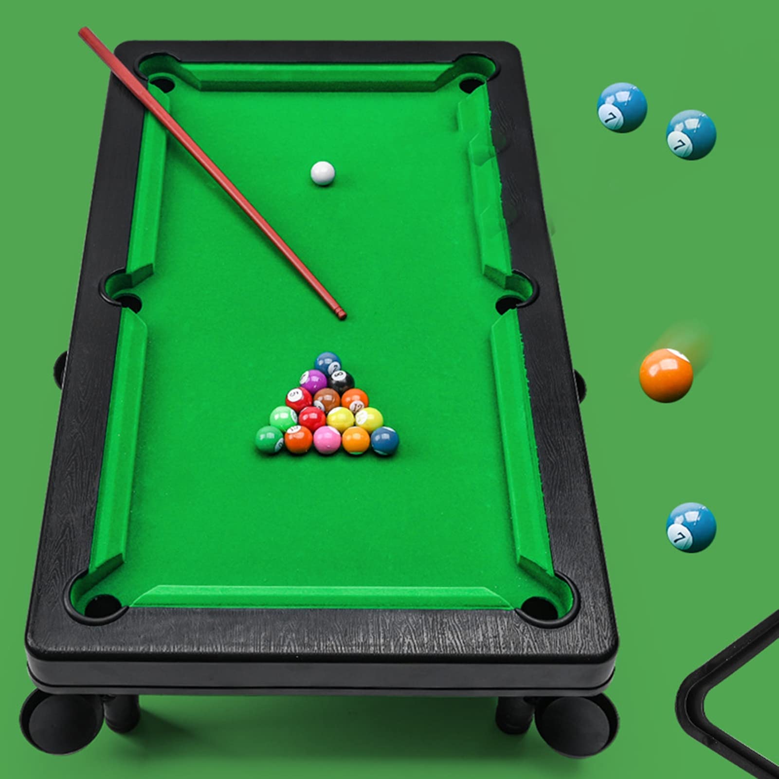 Shanrya Table de Billard Miniature, Jeu de Billard Miniature de Simulation, Coordination œil-Main Compacte, Interactive, Intéressante, Décorative pour Le Bureau