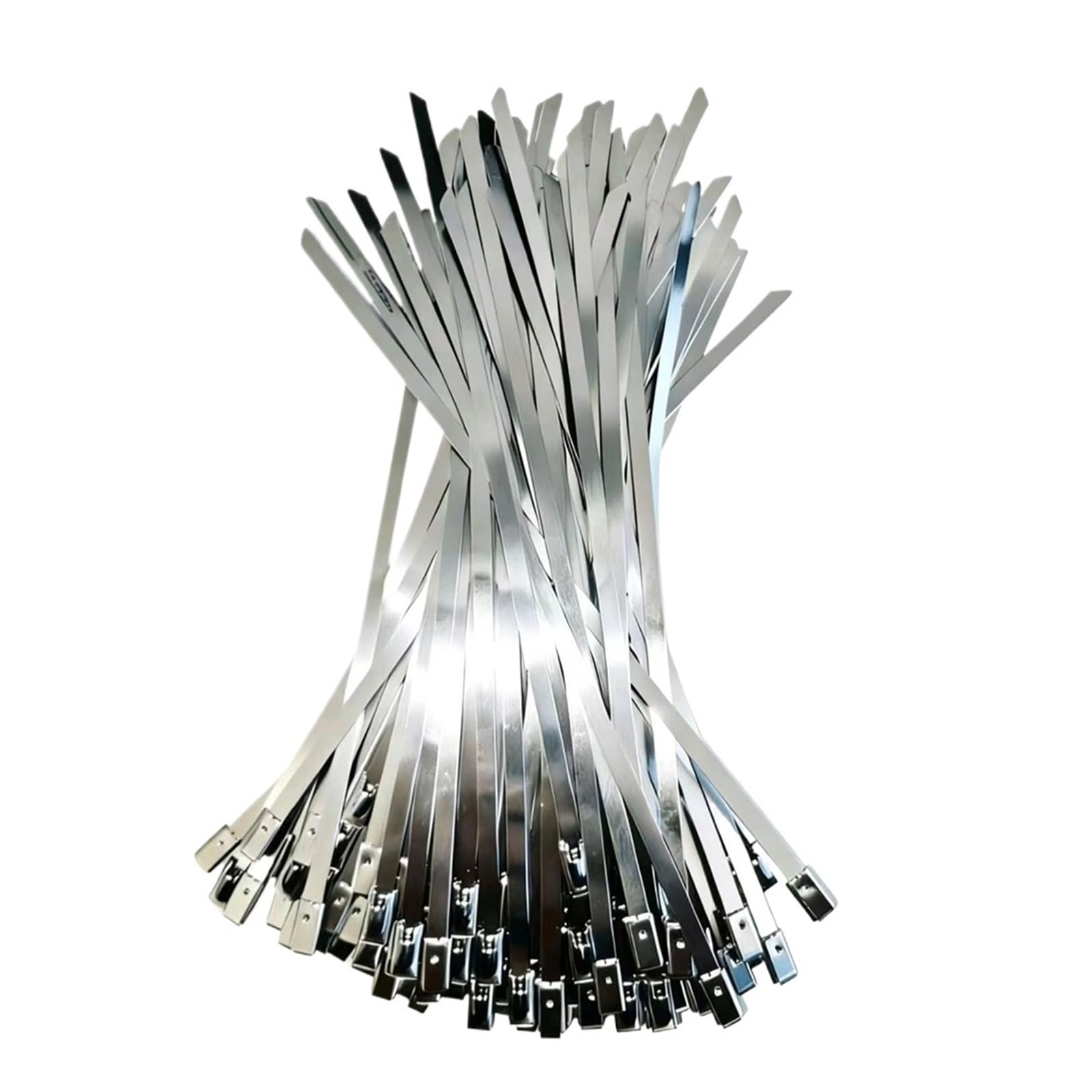 Bdayek 100Pcs Cable Ties 20Pcs/50Pcs/ 4.6Mm 304 Stainless Steel Metal Cable Ties Multifunetional Self-Locking Zip Exhaust Wrap Coated Locking(,4.6X200mm)