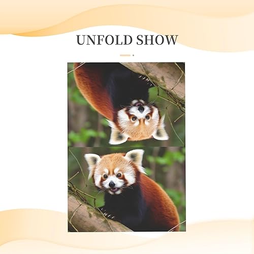 Miniatura 7 de NONHAI Tarjetas de felicitación con sobres, tarjeta de felicitación con sobres, tarjeta de felicitación de Little Panda rojo en blanco para todas