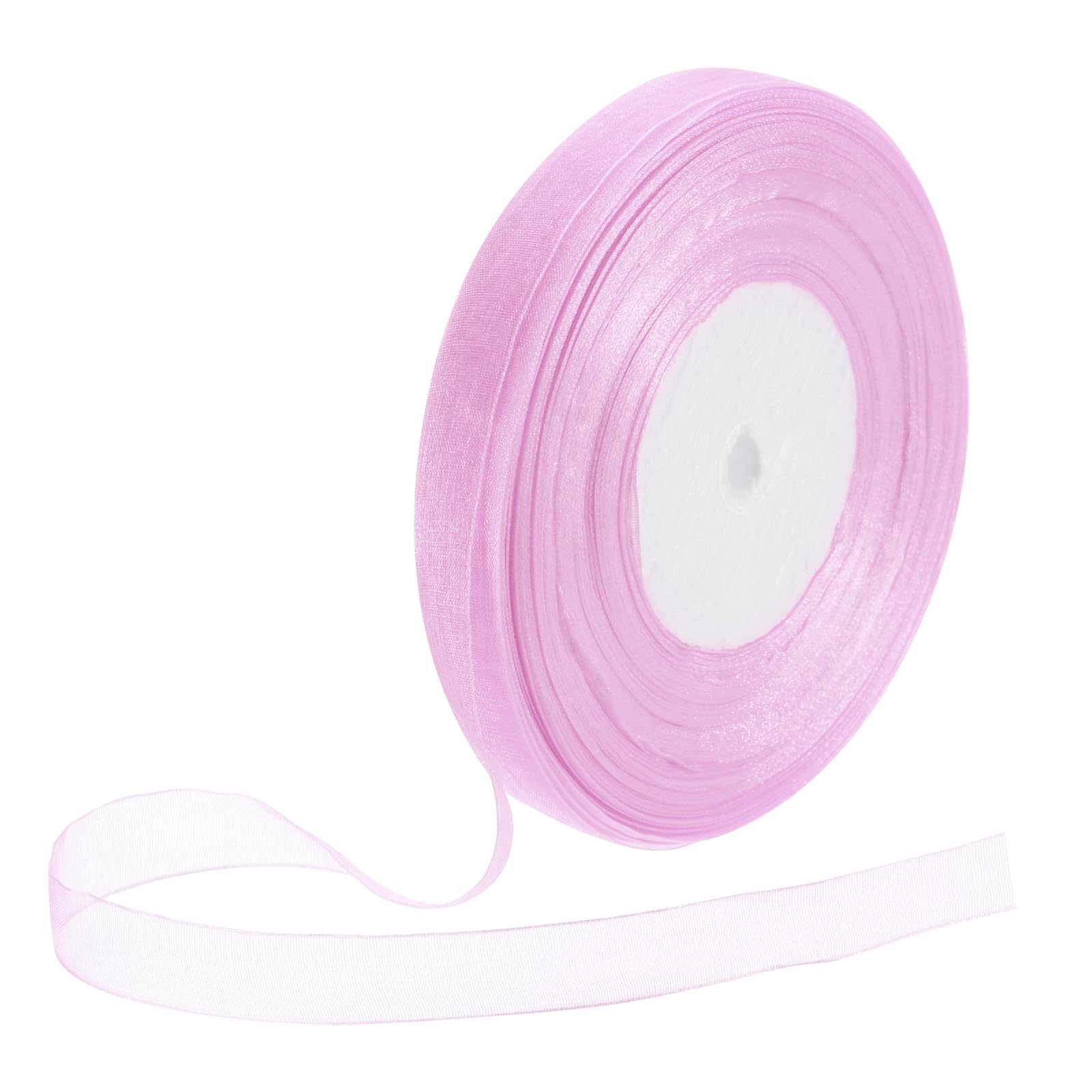 DMiotech 100 Yards Organzaband, 5/8 Zoll, lila Chiffonband, schimmernd, transparent, Geschenkverpackungsbänder für Blumensträuße, Hochzeit, Geburtstag, DIY-Dekoration