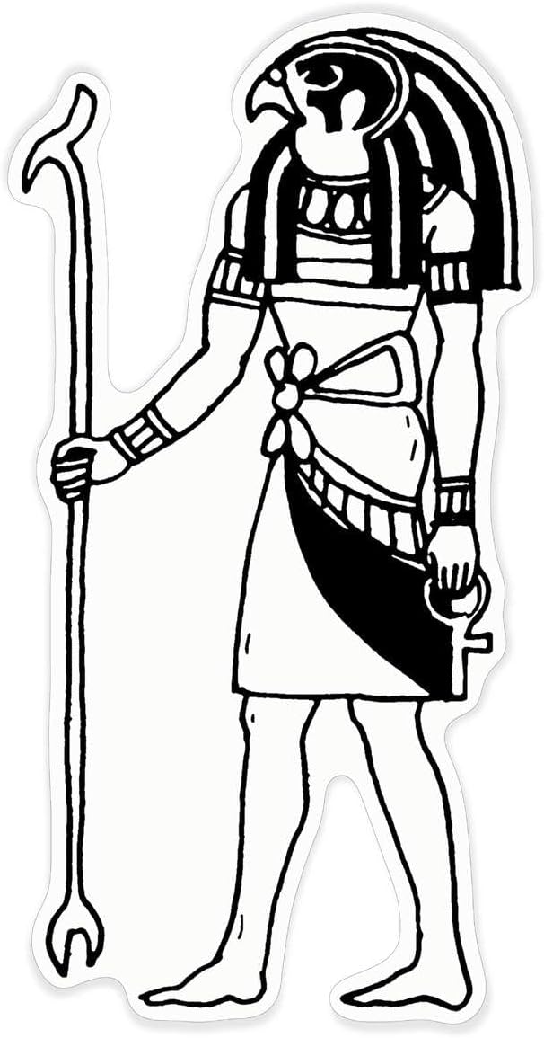 Azeeda 'Thoth Egyptian God' White Premium Vinyl Decal Sticker – Waterproof, Durable & Easy to Apply - Ideal for Car Bumpers, Windows, Bins and More (DW00020838)