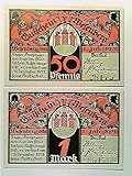  Notgeld Stadt Wesenberg, 50 Pfennig und 1 Mark, 1921