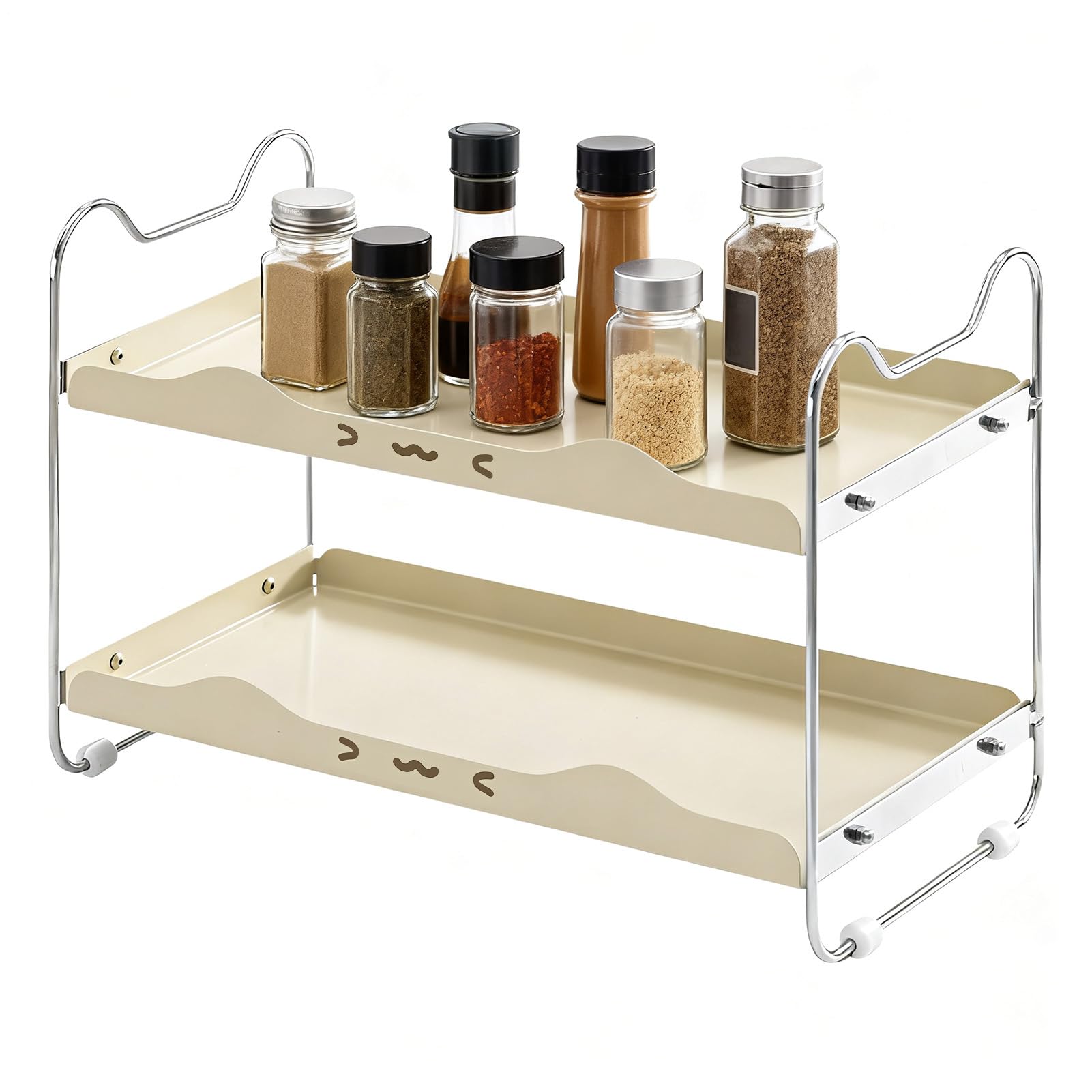 Generico Organizer für Theke, rutschfest, platzsparend, Organizer für die Küche, erhöht – für Schränke, Vorratsdosen, Gewürze, Tassen, Utensilien für Badezimmer, Schlafzimmer, Büro