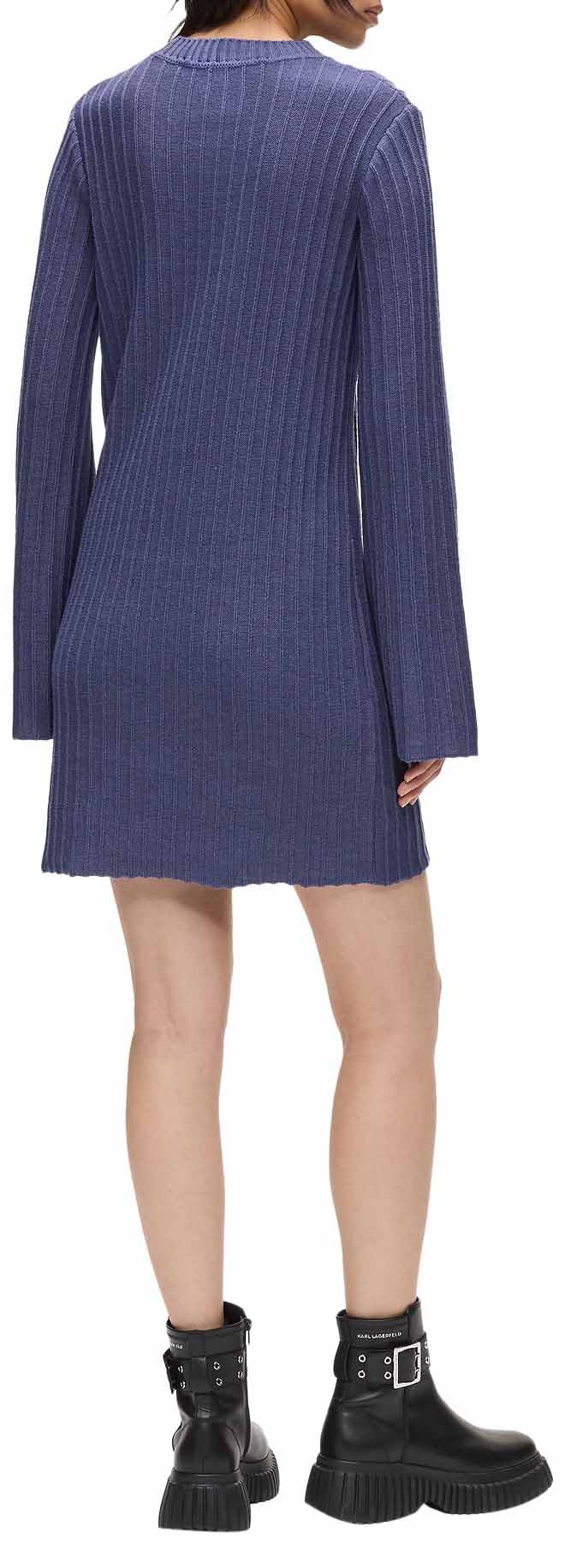 Karl Lagerfeld Jeans, Damska, Sukienka Z Plisse Knit, Regular Fit