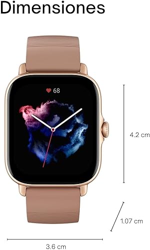Miniatura 4 de Amazfit Reloj inteligente GTS 3 de 1.654 in para iPhone Android, Alexa integrado, GPS, batería de 12 días, reloj deportivo con 150 modos deportivos,