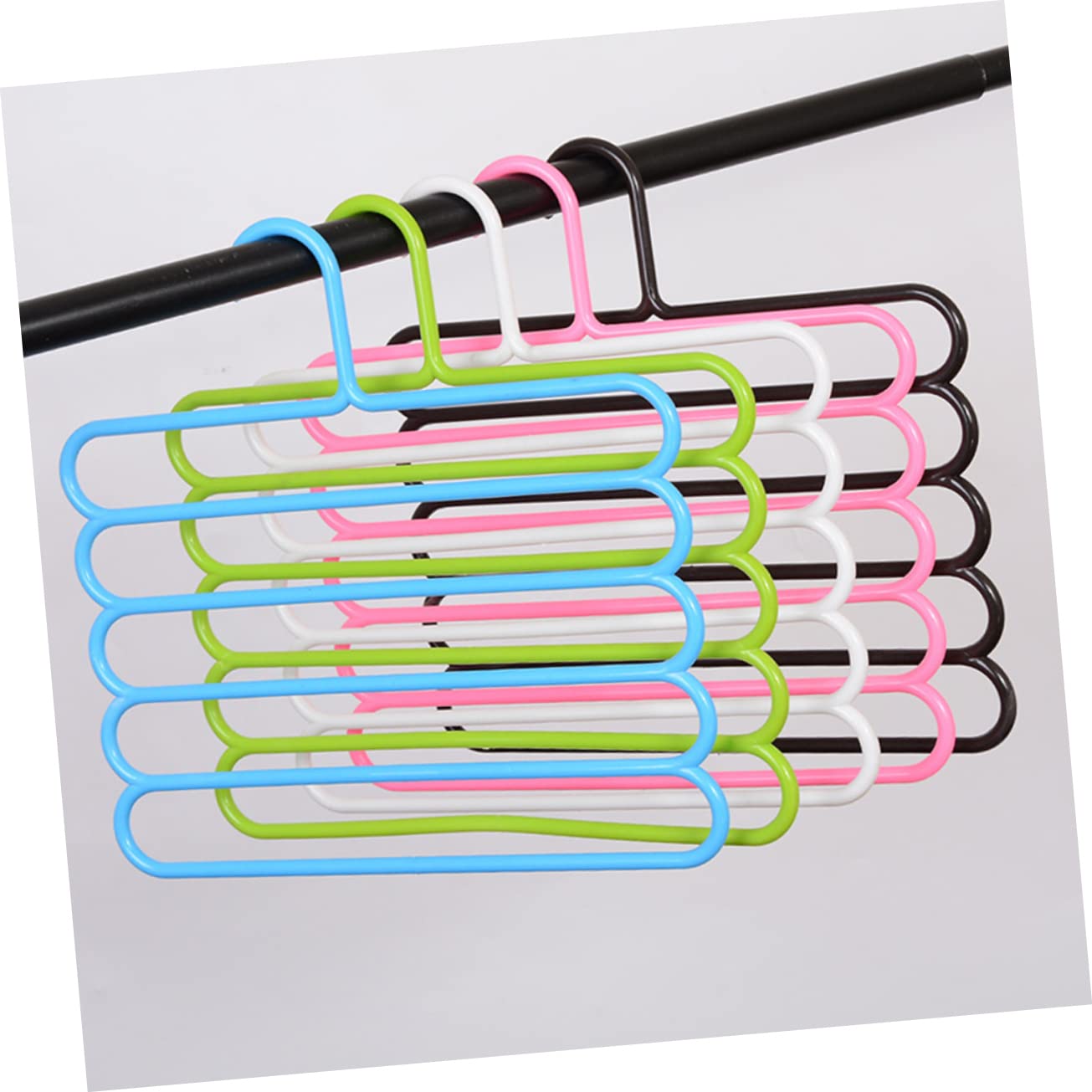 SOLUSTRE Multipurpose Clothes Hangers Non Slip Hangers for Trousers Skirts Scarves Holds Items White Color for Organizing Your Wardrobe