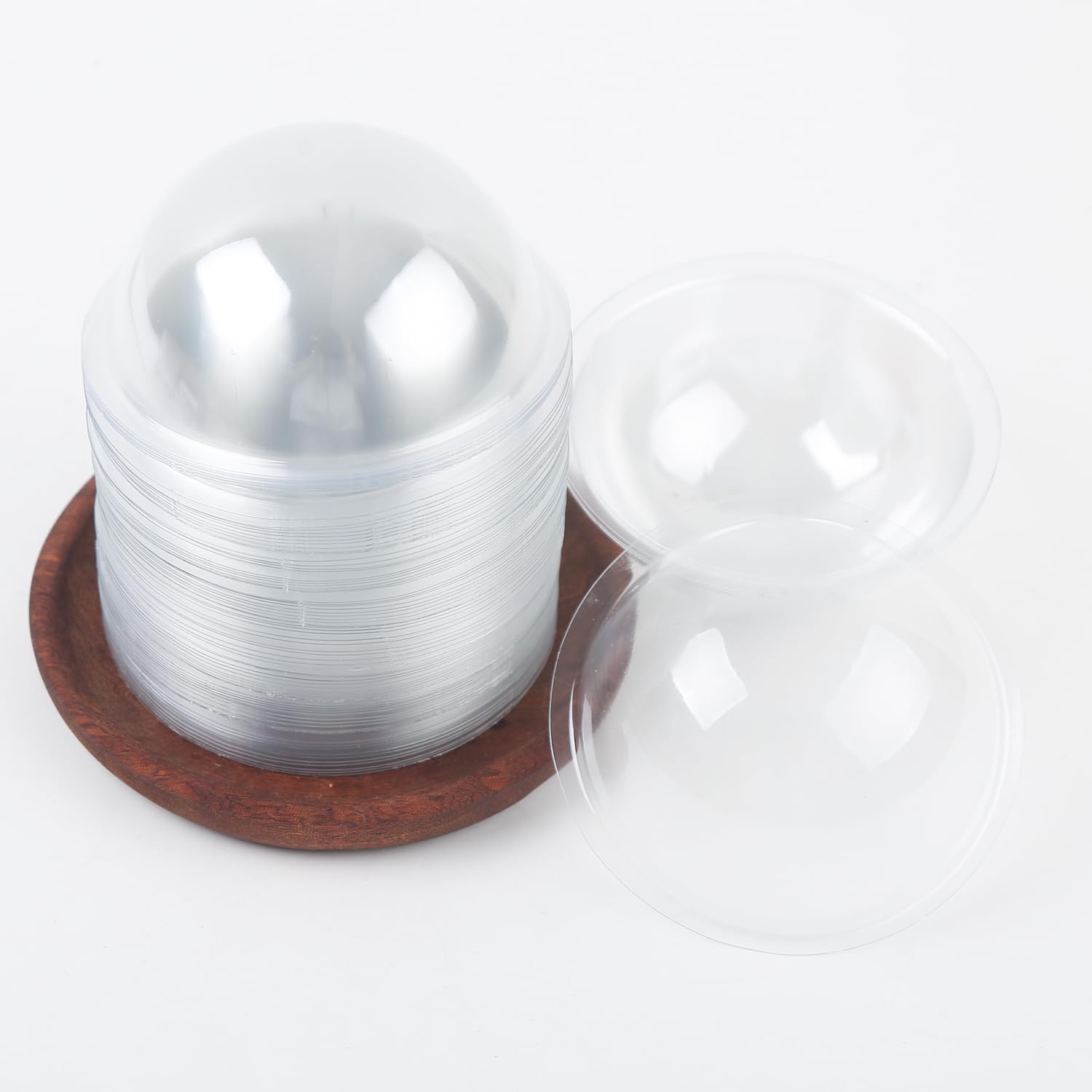 80 Pcs Half Ball Plastic Candy Dome Handmade Card Making Greeting Cards Candy Holder Shaker Domes Clear Plastic Covers for DIY Craft Gift Box