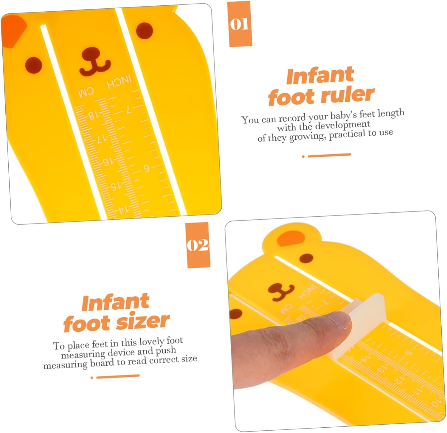 Holibanna Foot Measuring Instrument Foot Sizer Measuring Tool for Kid Foot Shoe Feet Measuring Tool Foot Measuring