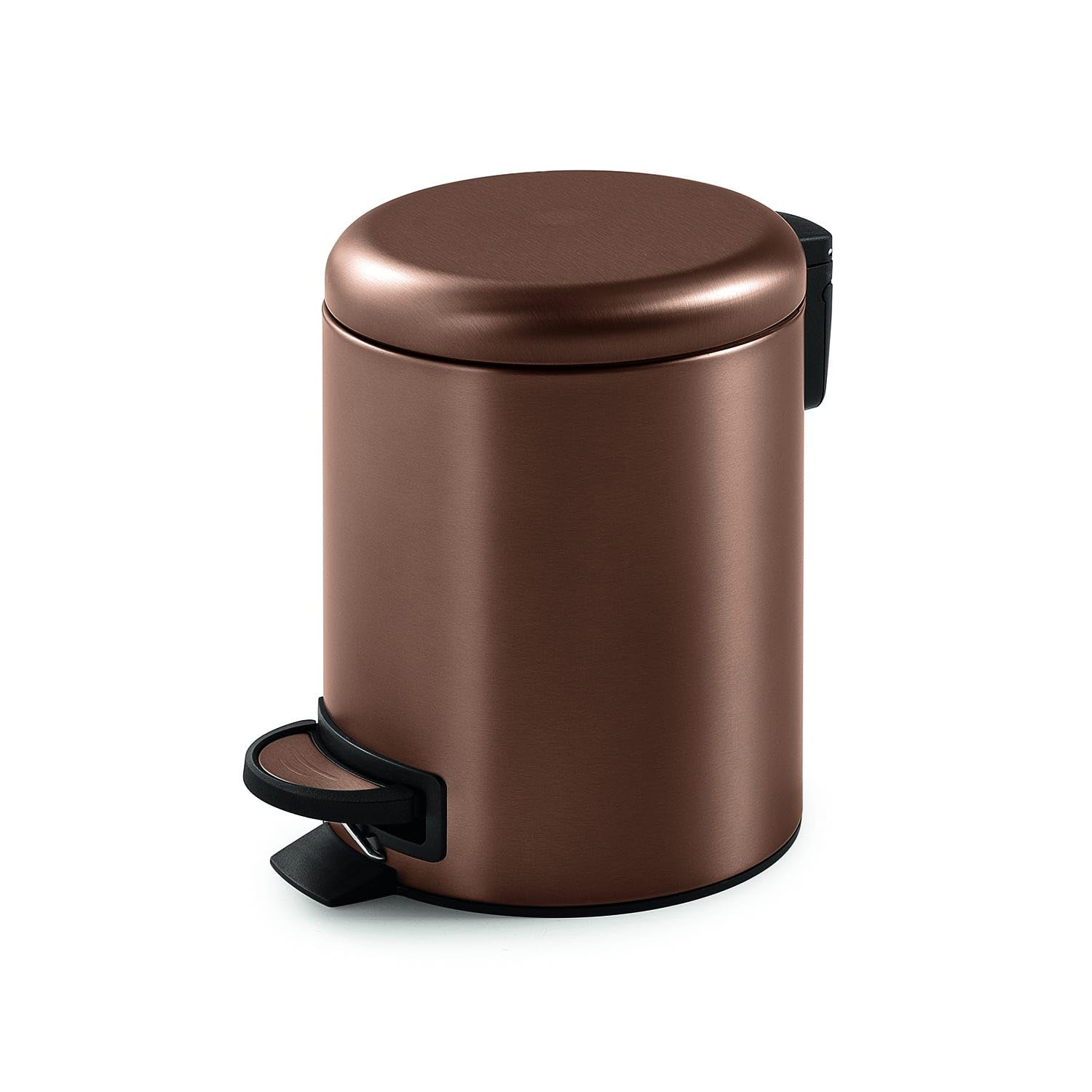 Kiamami Valentina Portarifiuti Bagno 5 Litri Acciaio Inox Oro Rosa Soft