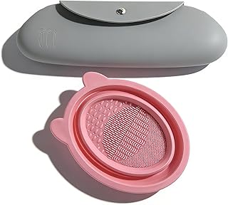 Silicone Makeup Brush Holder & Foldable Brush...