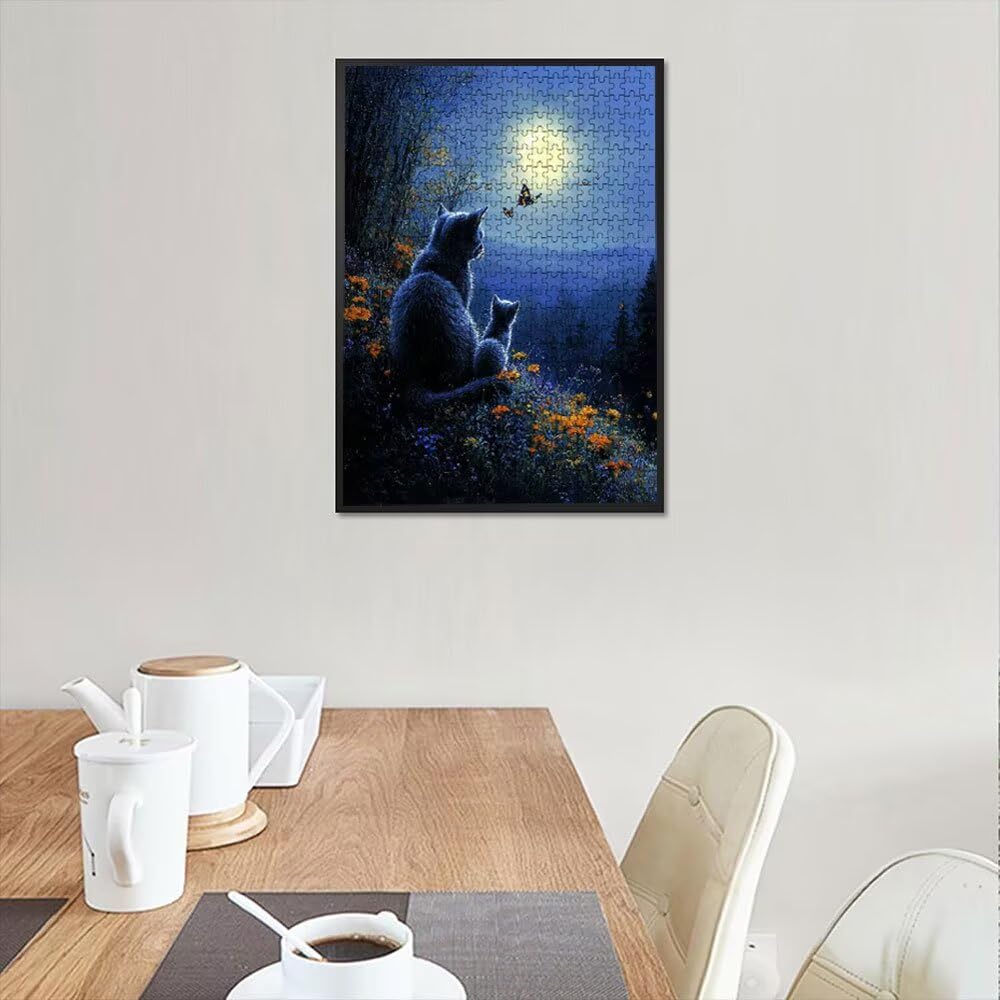Puzzle dla dorosłych, 5000 elementów, 5000 elementów, kot, niebieskie niebo, puzzle, imponujące klasyczne puzzle, wymagające gry rodzinne, do dekoracji domu i prezentów DX0YL2-639