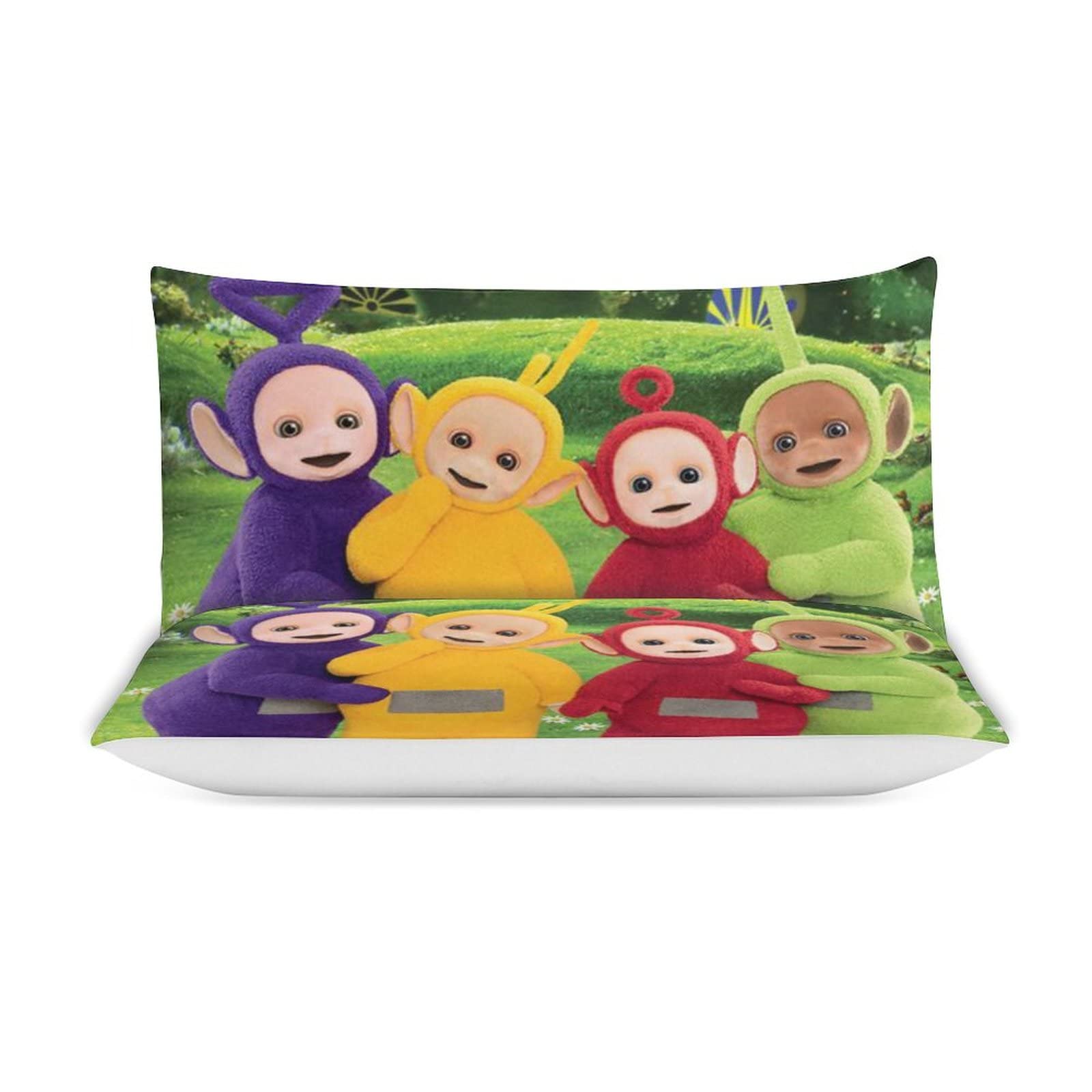 テレタビーズ　新品　枕、布団シーツ Amazon｜テレタビーズ 布団カバー 3点セット シングル 寝具カバー