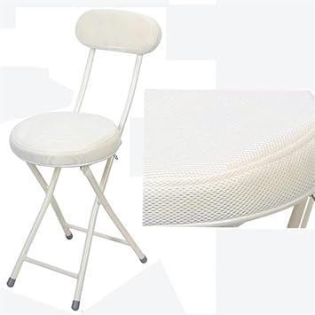 Folding Chair,Portable Commercial Chair Foldable Height Bar Stool, Folding Bar Chairs Portable Kitchen Stools with Backrest,Tall Bar Stools for Home, Kitchen Island, BreakfastWhite