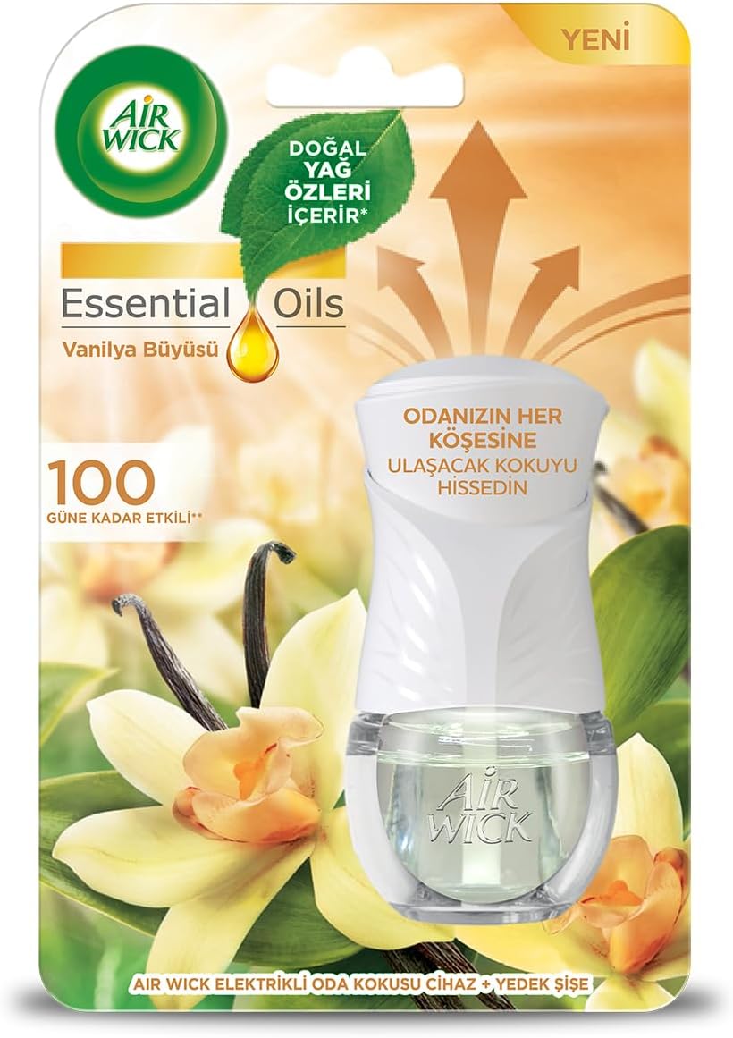 Air Wick Elektrikli Oda Kokusu Esansiyel Yağlar Cihaz + Yedek Şişe Vanilya