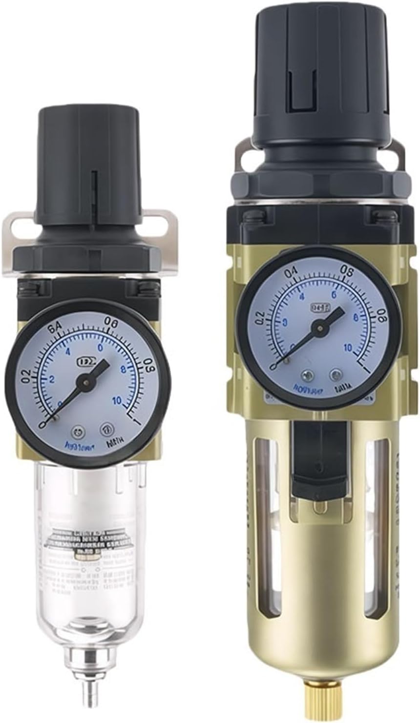 AW2000-02/AW3000-03 Pneumatic Compressor Air Filter Regulator Treatment Unit with Pressure Gauge & Oil Separator(AW2000-02,Fiber Filter)