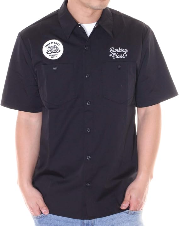 Amazon Co Jp Lurking Class ラーキングクラス シャツ メンズ Easy Work Shirt St19su05 2019春夏 ブラック S M L L ファッション
