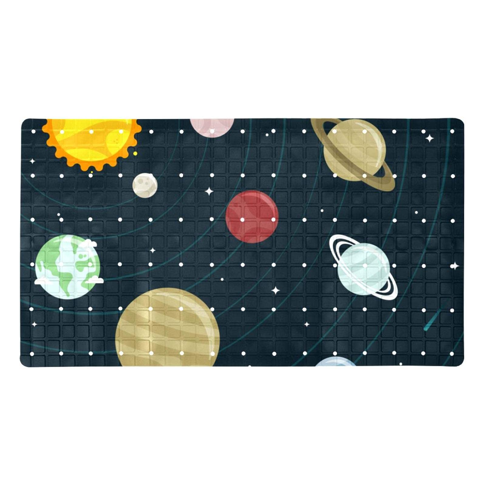 Alfombrilla para bañera infantil del sistema solar para proteger a niños y abuelos en el baño