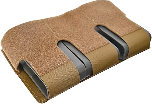 Miniatura 2 de SABADO Triple 5.56 - Bolsa para revistas Kangroo, inserto de gancho y bucle, con solapa frontal, soporte para revistas M4, bolsillo MAG, bolsa de