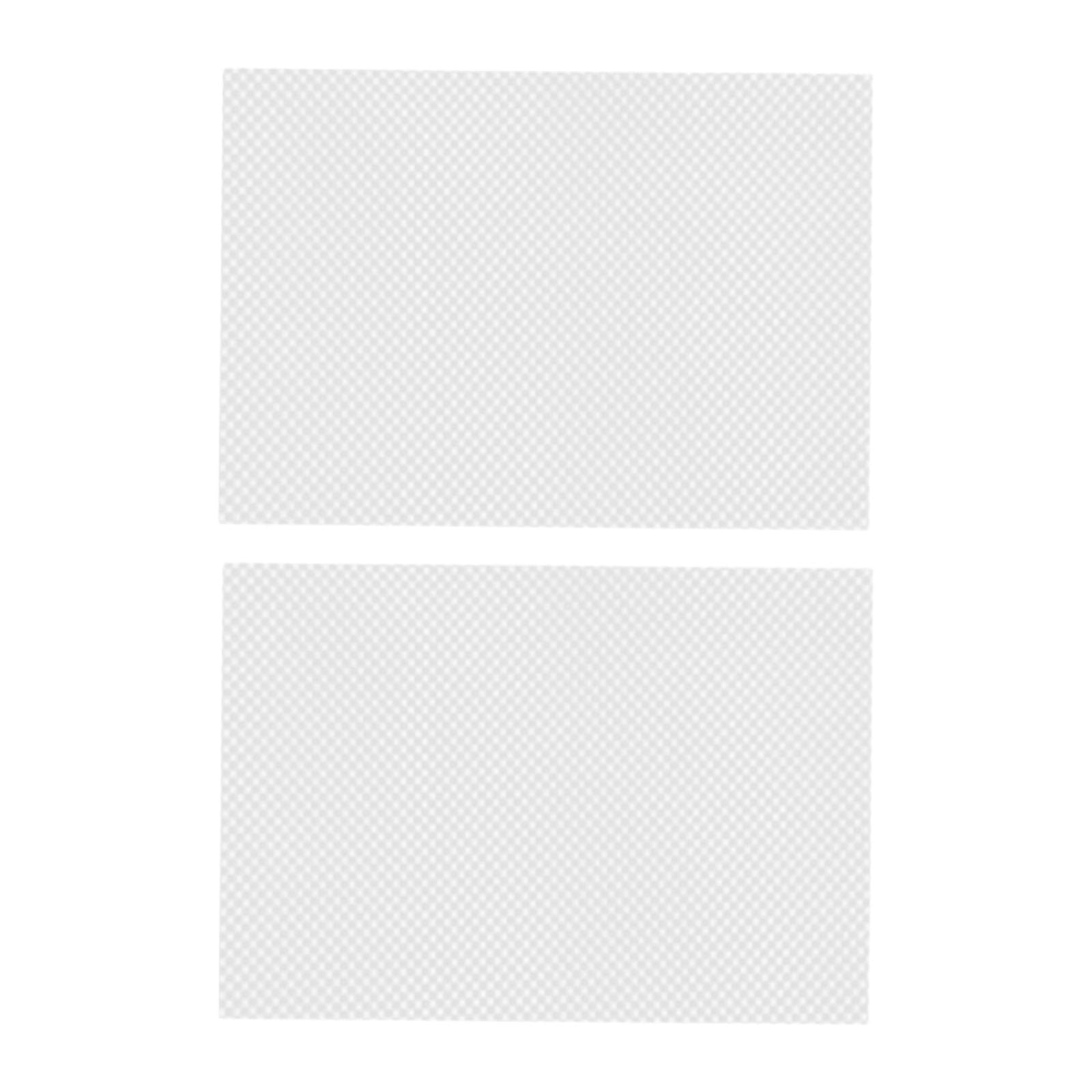 Perfeclan 1 Pair Pilates Non Slip Mat Gripper Pad Pilates Cuttable Carpet Underlay Grid Pattern, PVC Rug Gripper Liner Shelf Liner Drawer Liner for Body Building Yoga Bathroom Home Office, White