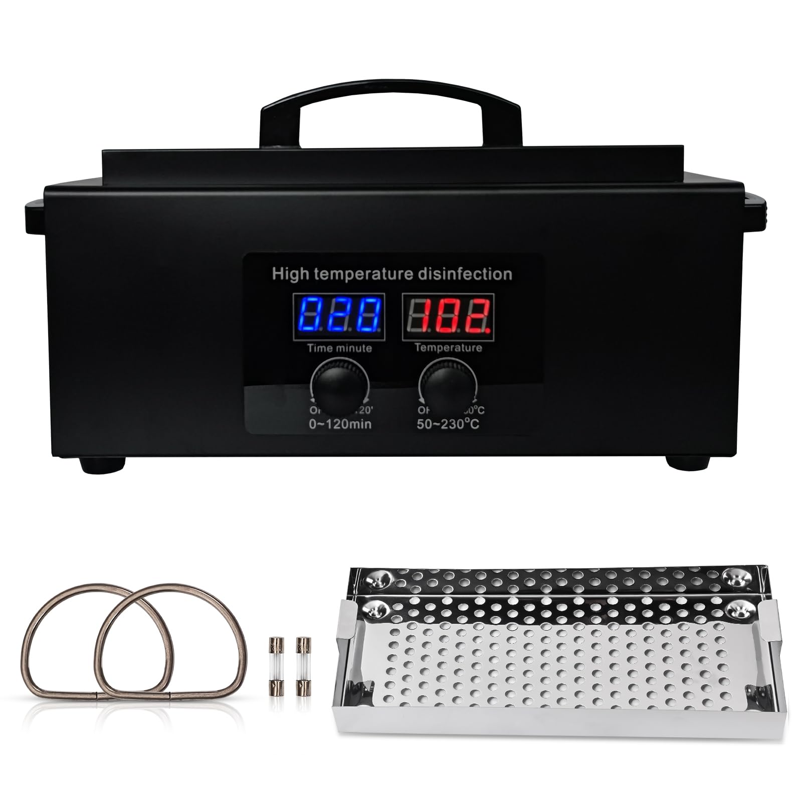 Hochtemperatur-Sterilisiergerät mit Timer – Trockene Hitzesterilisierung für Metallwerkzeuge & SPA-Tücher, Disinfektor für Zahnarztpraxen, Labore & Kosmetiksalons