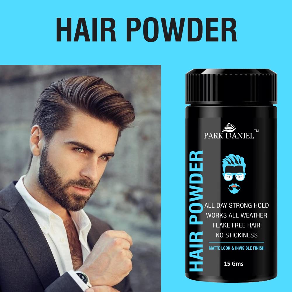 Park Daniel Hair Volumizing Powder strong hold | Matte Finish | 24 hrs hold | Natural & Safe Hair Styling Powder Pack of 1 15 Gms 2