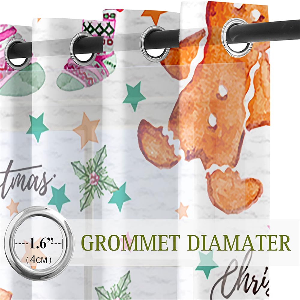 Set di 2 tende trasparenti colorate a pois, in voile, per soggiorno, camera da letto, cucina, sala da pranzo, 139 x 213 cm