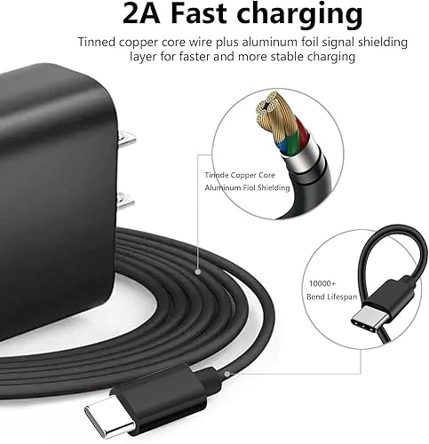 Miniatura 4 de Cable de carga USB-C de 5 pies con cargador USB a juego para el nuevo Kindle Paperwhite Signature Edition (32 GB), Paperwhite (8 GB) y Kindle