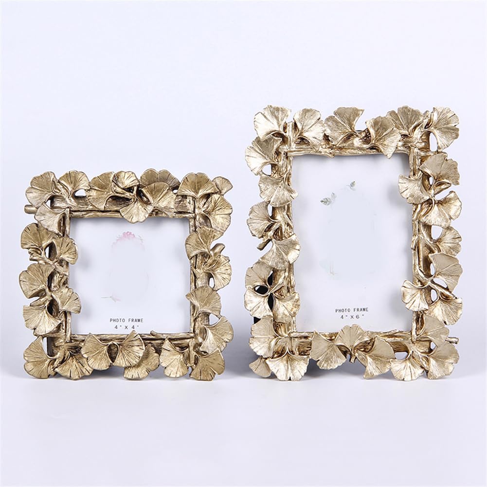 Cornice Barocca Retrò Cozomiz In Resina - Portafoto Da Tavolo Vintage Oro Per Foto 10x15 Cm, Regalo Per Matrimonio E Anniversario