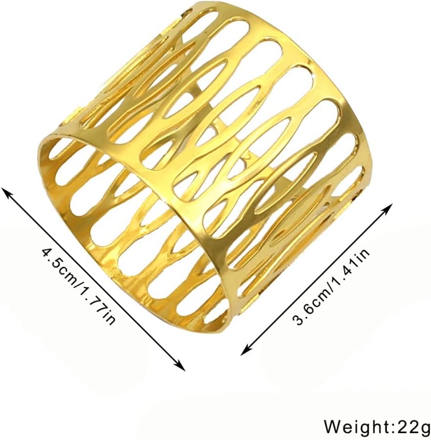 Hotel Dining Table Table Decor Hollow Out Napkin Rings Holders Serviette Buckle for Wedding Christmas Party Dinner