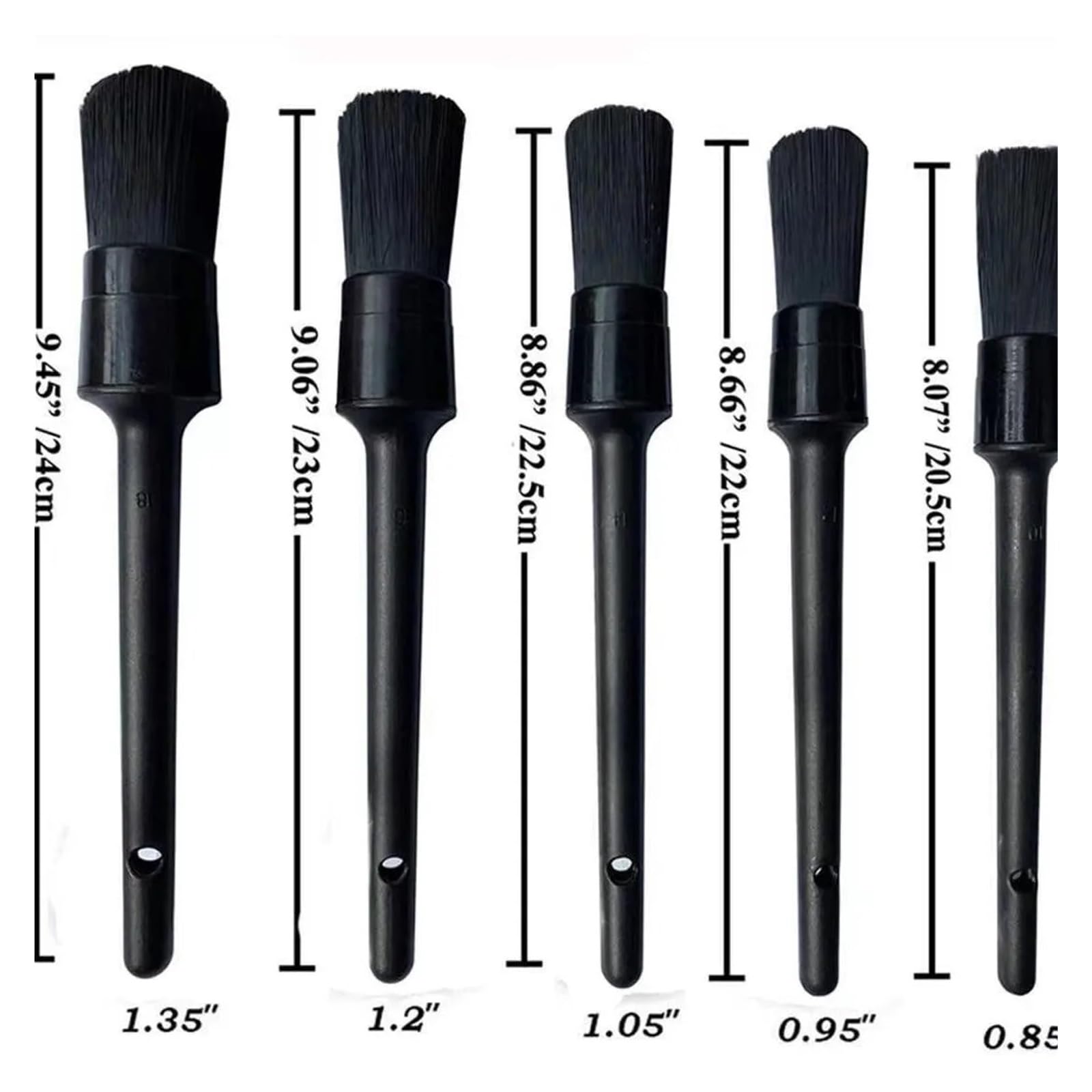 Kit de herramientas limpieza coche, juego cepillos for detalles con bolsa transporte, for interior y exterior(15pcs)