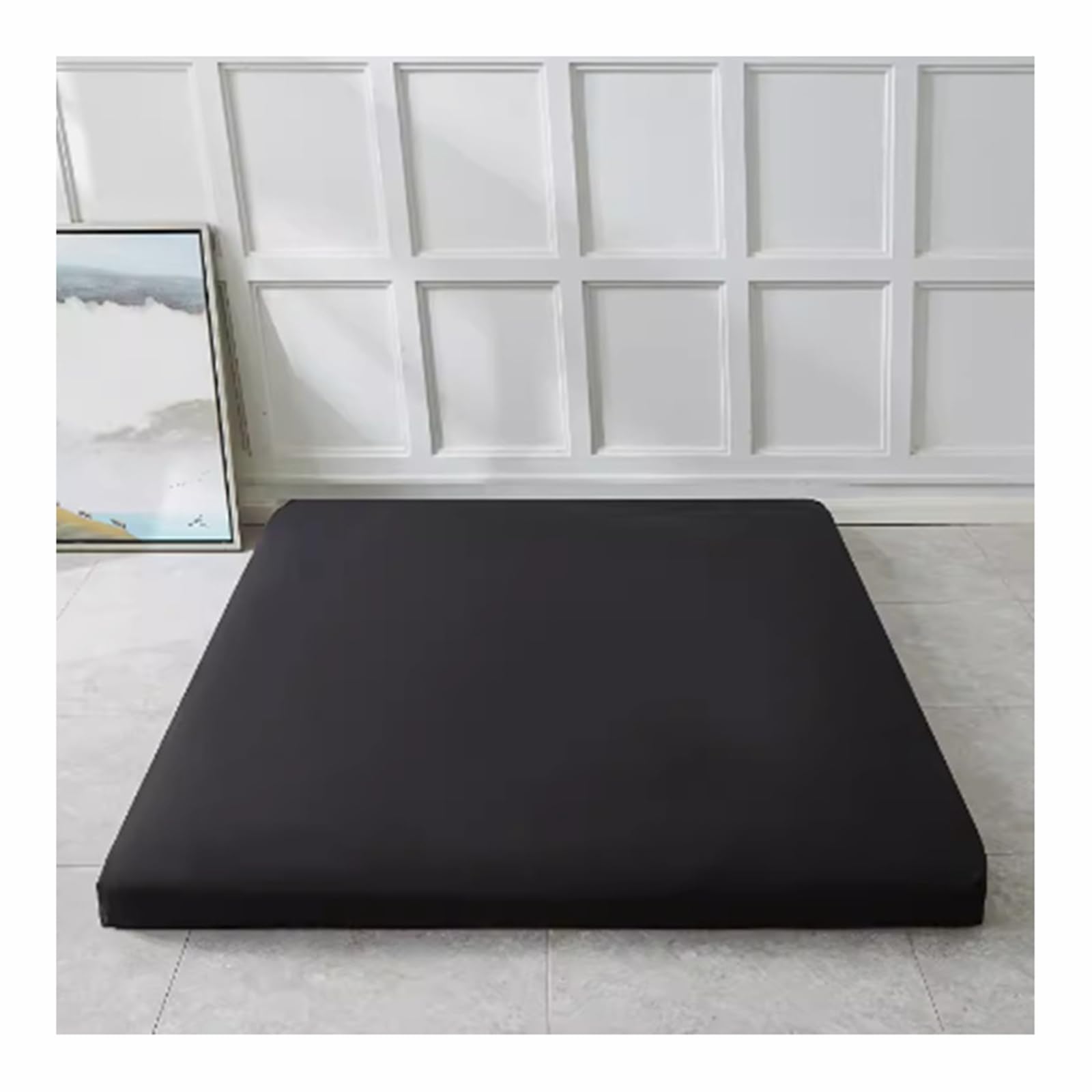 YANGAFJDUA Soft Futon Floor Mattress Cover with Zipper for Single Double Futon, Japanese Tatami Futon Mattress Dust Cover, Breathable Futon 100% Soft Mattress Cover, Washable,B,90x190cm/35x75in