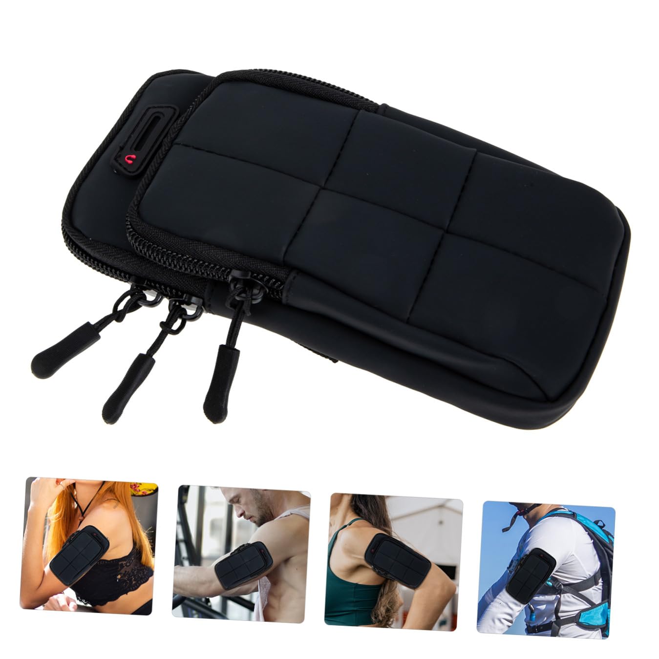Housoutil 3 Pezzi Fascia Da Braccio Multifunzione Per Cellulare Fascia Da Braccio Per Corsa Borsa Portaoggetti Per Allenamento Ciclismo Escursionismo