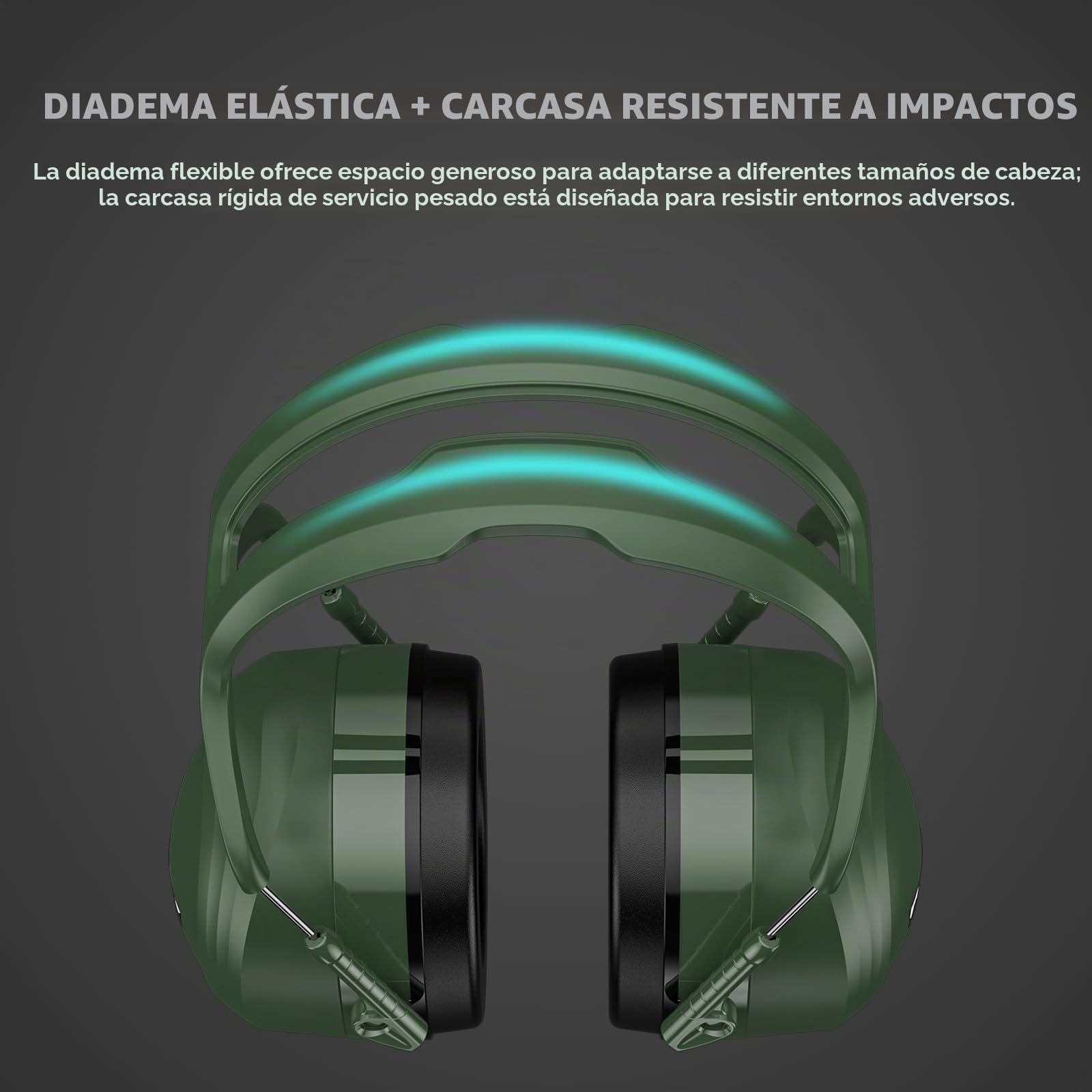 ProCase Auriculares Aislantes Extra Grandes SNR 37dB, Protección Auditiva NRR 30dB para Adultos, Reducción de Ruido, Ajuste Amplio y Cómodos