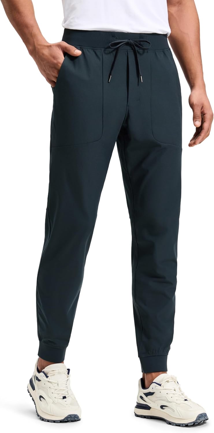 CRZ YOGA All Day Comfy Pull-On Golf Joggers for Men 28"/30"/32" - Quick Dry Lightweight Work Casual Pants with Pockets