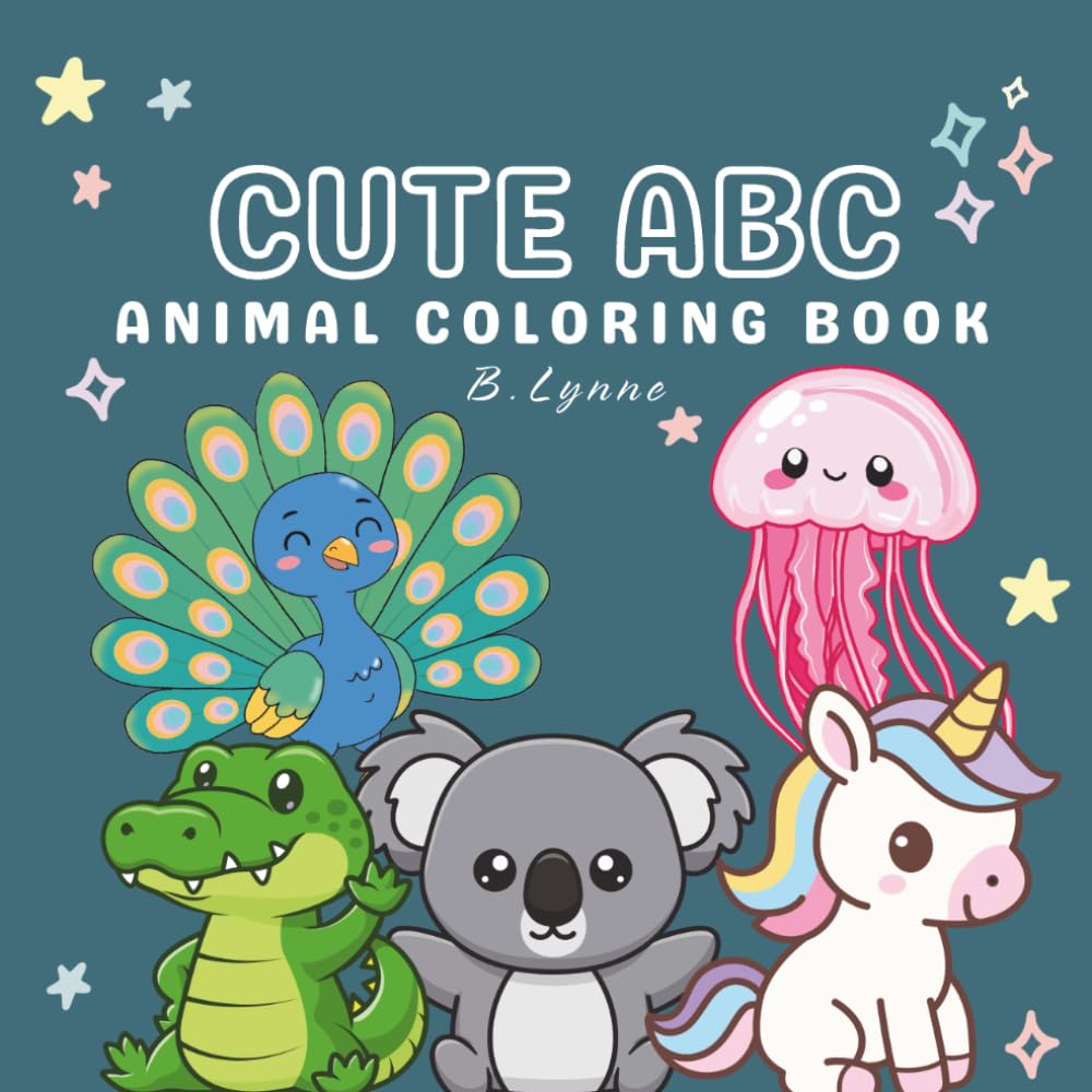 Cute ABC Animal Coloring Book (Kids Learning Coloring Books)