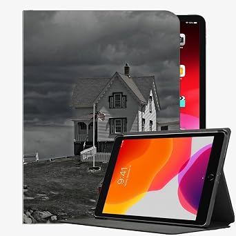 YENDOSTEEN iPad 9.7 Keyboard Cover 2018/2017 iPad Pro 9.7, California Lighthouse Monterey Angle Adjustable Notebook Type