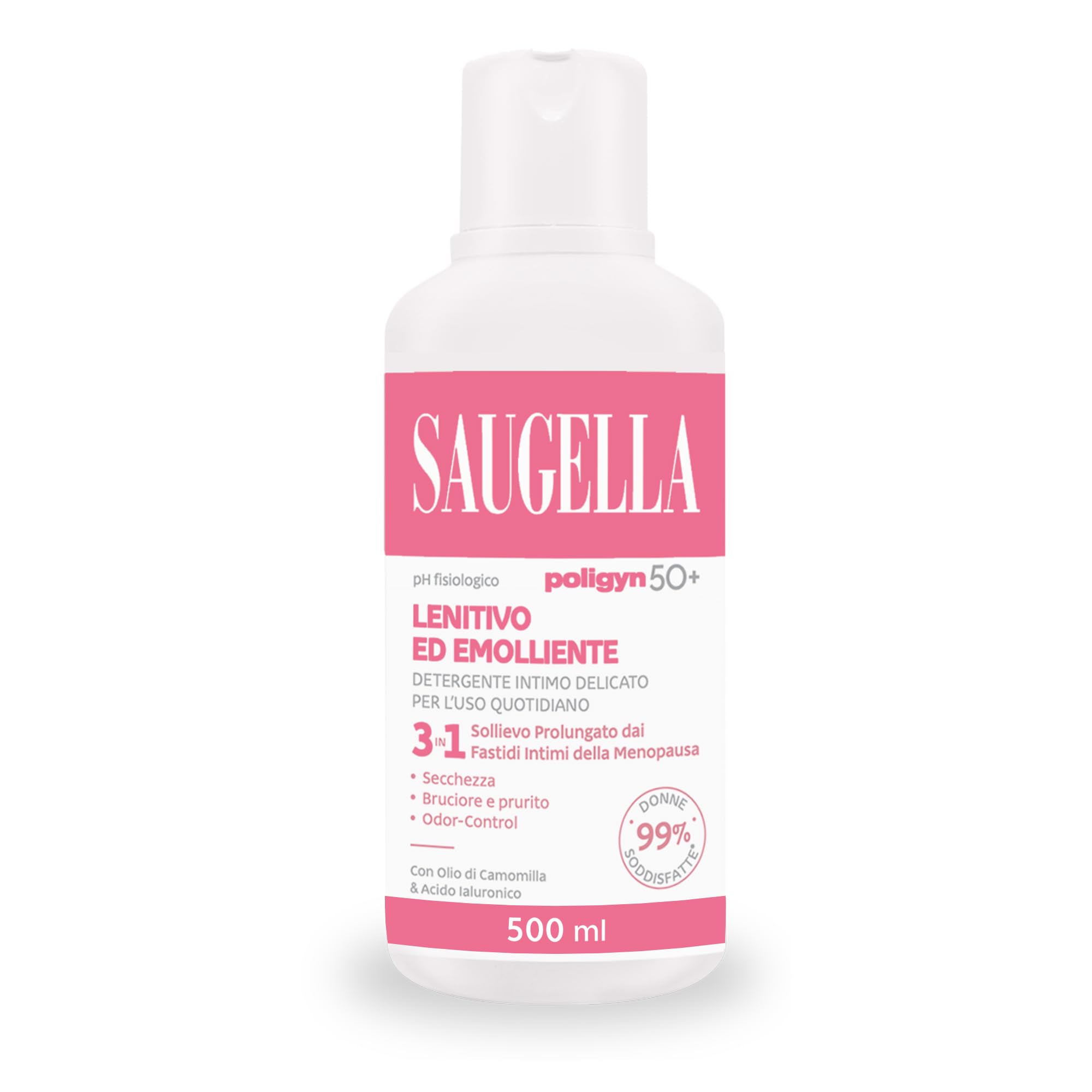 Saugella Poligyn Detergente Intimo Ad Azione Emolliente E Lenitiva Contro Fastidi E Pruriti Intimi - 500 Ml