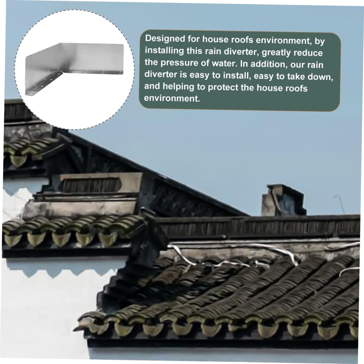 balacoo Rain Gutter Splash Block Roof Corner Diverter Gutter Guards for Rain Roof Corner Diverter