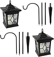 Vista 4 de LumaBase Linterna solar con gancho de pastor - negro