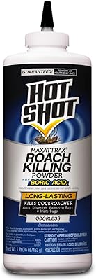 Hot Shot MaxAttrax Roach Killing Powder with Boric Acid, 1 Pound, 1 Pack