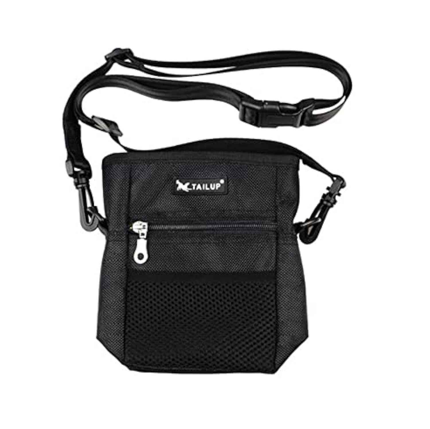 Hsthe Sea Black Pet Treat Bag Dog Obedience Training Waist Pouch Pet Reward Pouch Bait Bag Pet Food Snack Small Items Storage Bags With Shoulder/Waist Strap And Built-In Poop Bag Dispenser (Black)