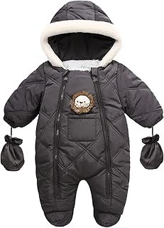 Generic Girls,Accessories,Gloves & Mittens Infant Boys Girls Winter Thicken Coat Cartoon Hooded Jacket Snowsuit With Gloves Toddler Windproof Warm Jumpsuit Outwear Snow Wear Gloves for Boys