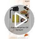 Image of Glass Oil Sprayer and Dispenser Bottle, 500ml Capacity, 2-in-1 Design with Premium Nozzle for Cooking, Black